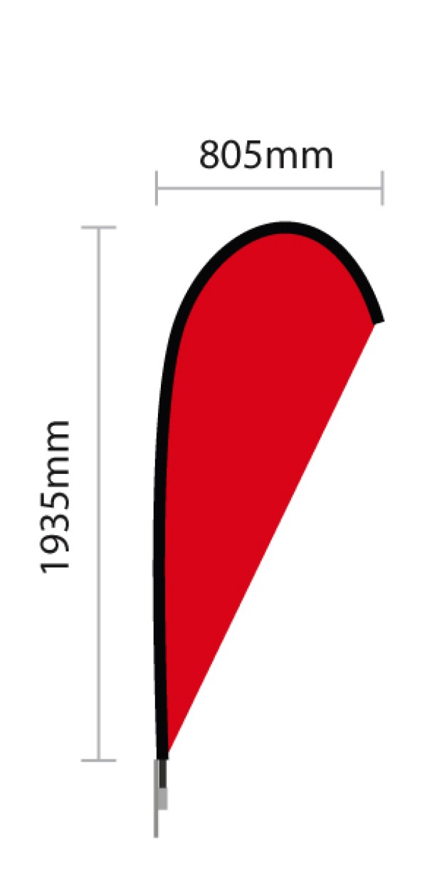 Small Double Sided Tear Drop Banner Promotional Products, Corporate Gifts and Branded Apparel